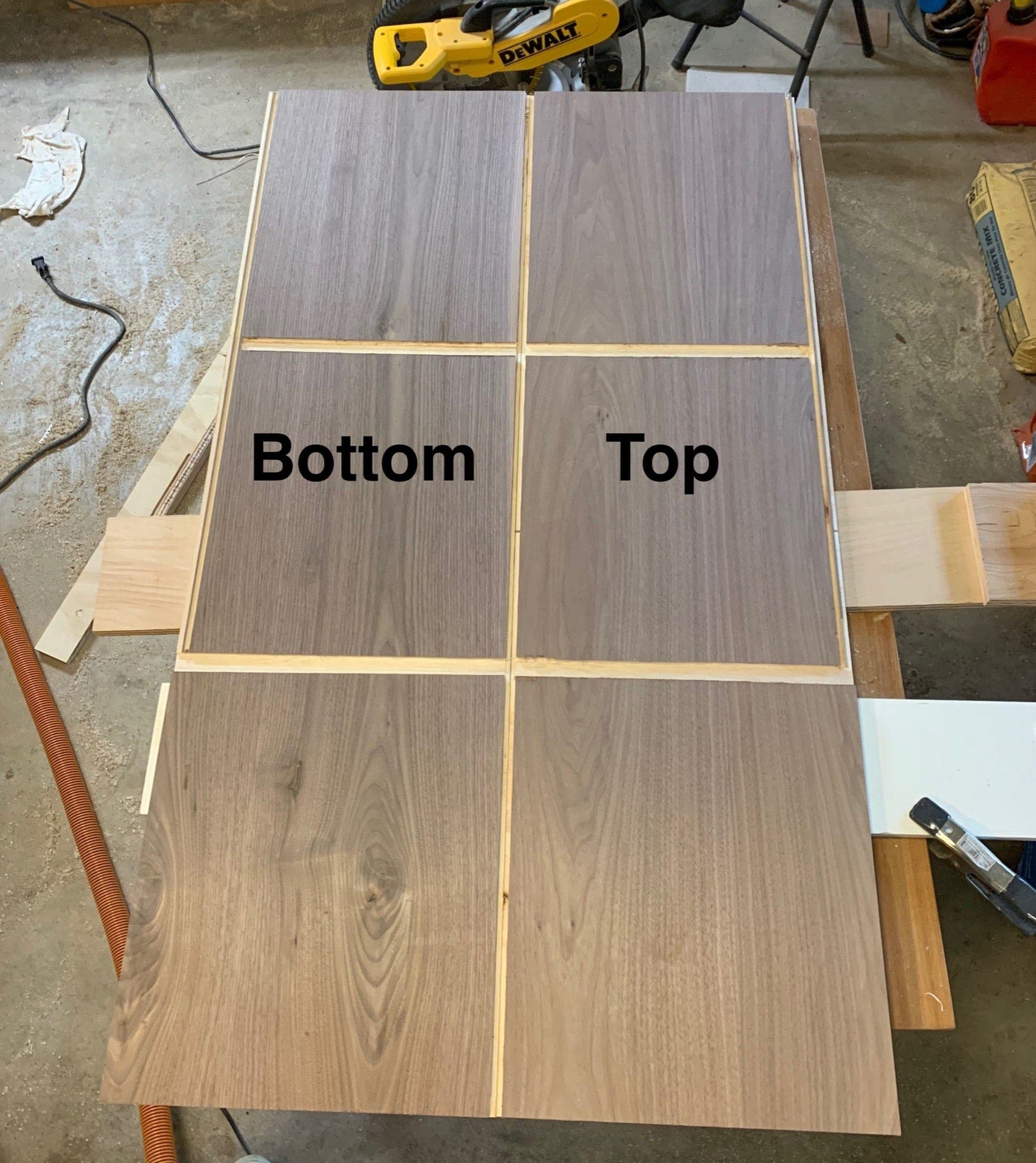 bottom and top pieces with the dados and rabbets cut