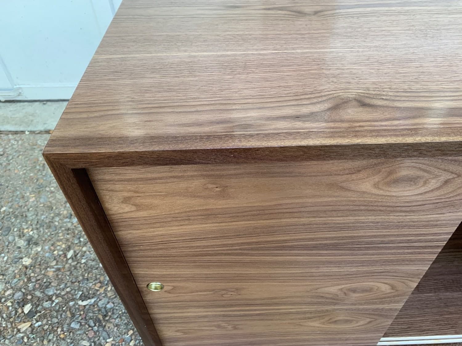 close up of credenza top