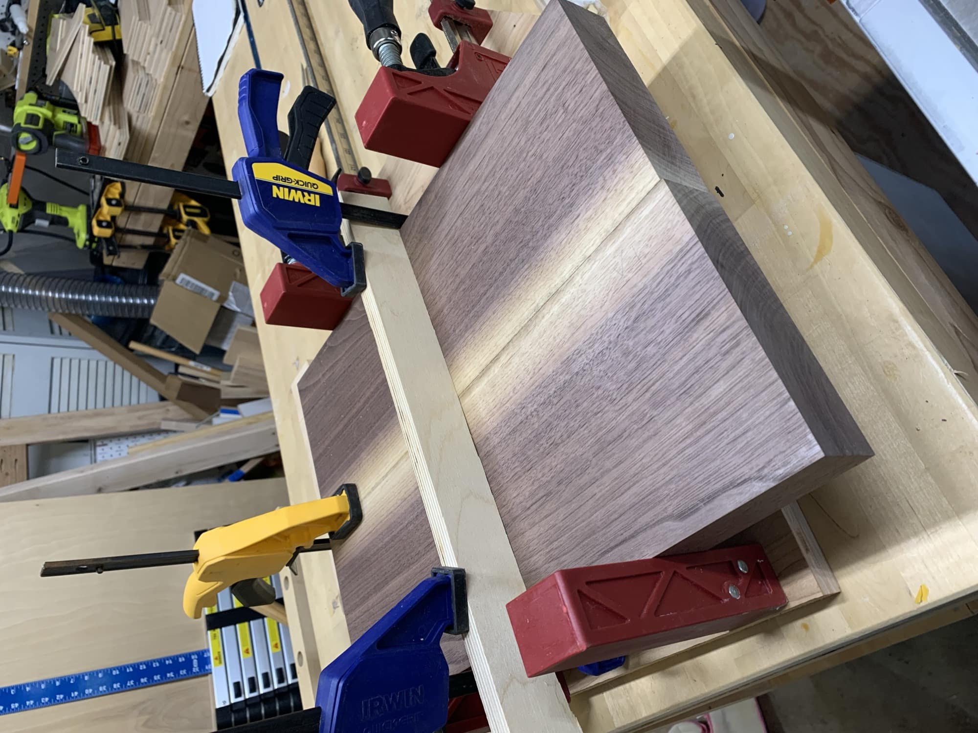 Picture of the two pieces clamped and glued together