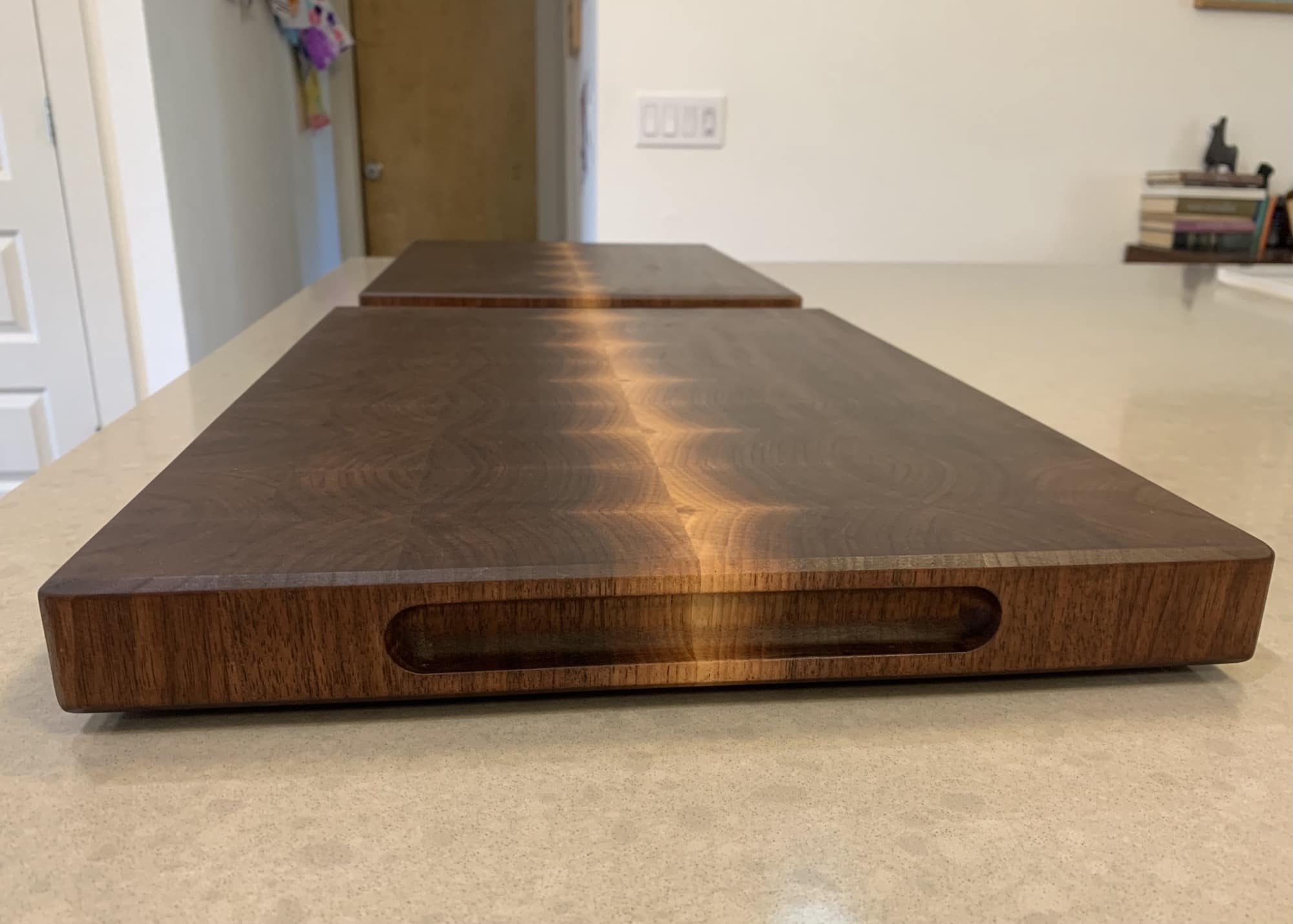 Cutting boards finished from the side