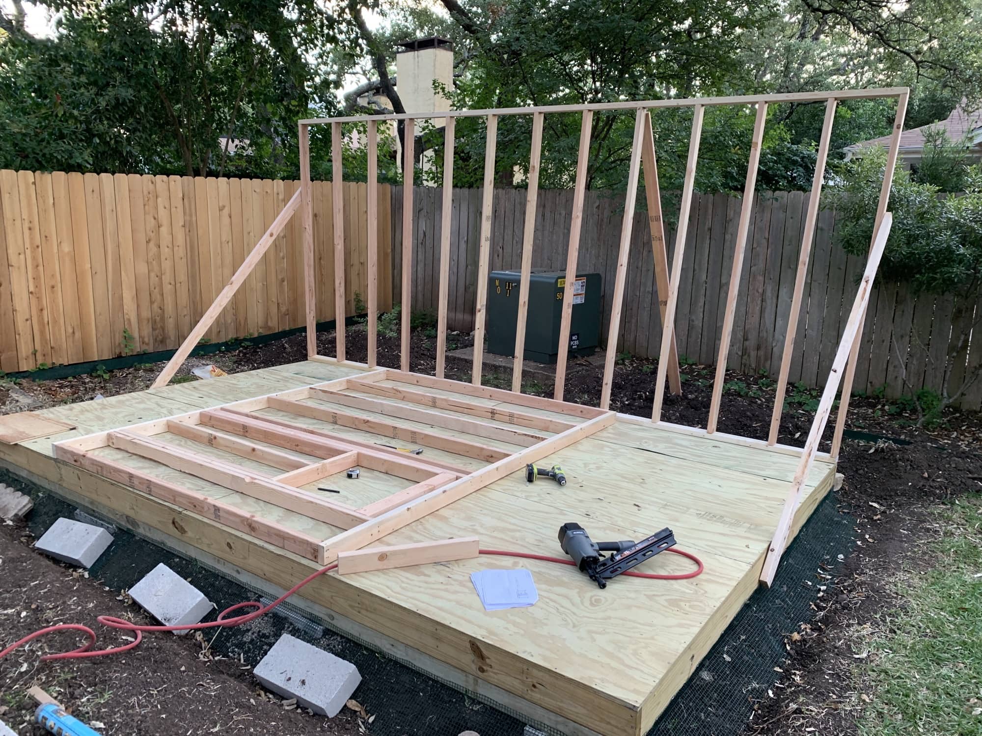 Foundation and walls up